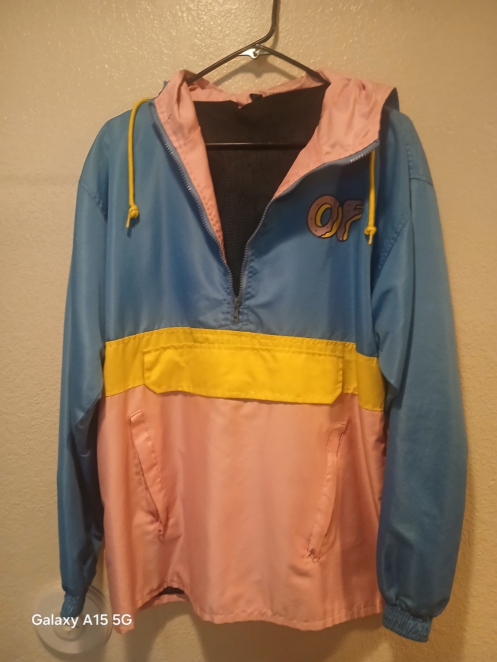 OF ODD FUTURE- Windbreaker Jacket - Blue, Pink & Yellow